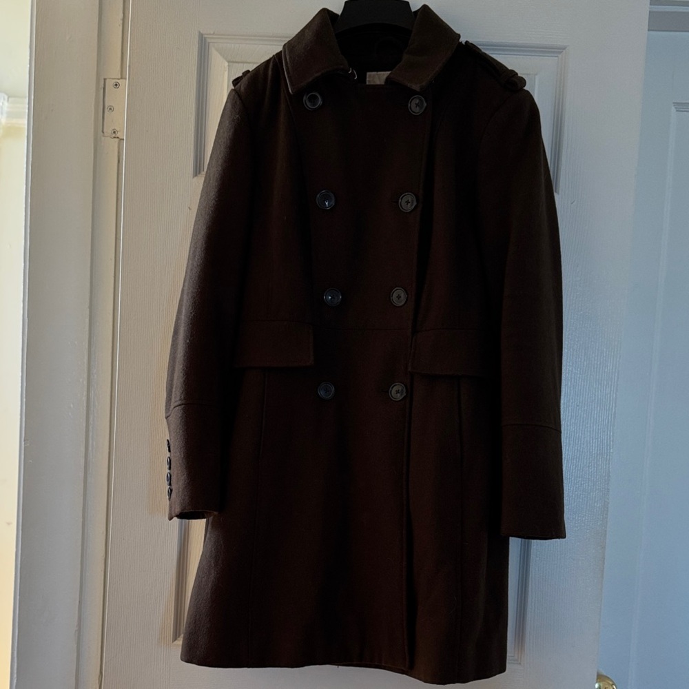 Dark Military Green Double-Breasted Coat